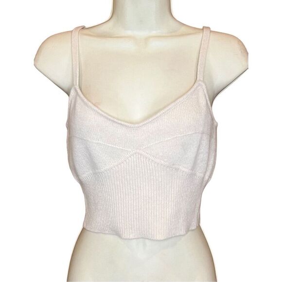 Reformation Cream 100% Cashmere Tank Top NWOT Size Medium - Picture 1 of 4